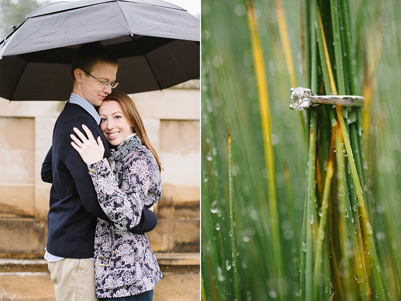 Rainy Day Engagement Pictures - Longwood Gardens Engagement Session