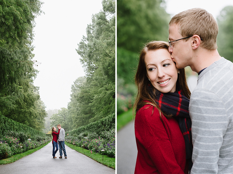 Rainy Day Engagement Pictures - Longwood Gardens Engagement Session