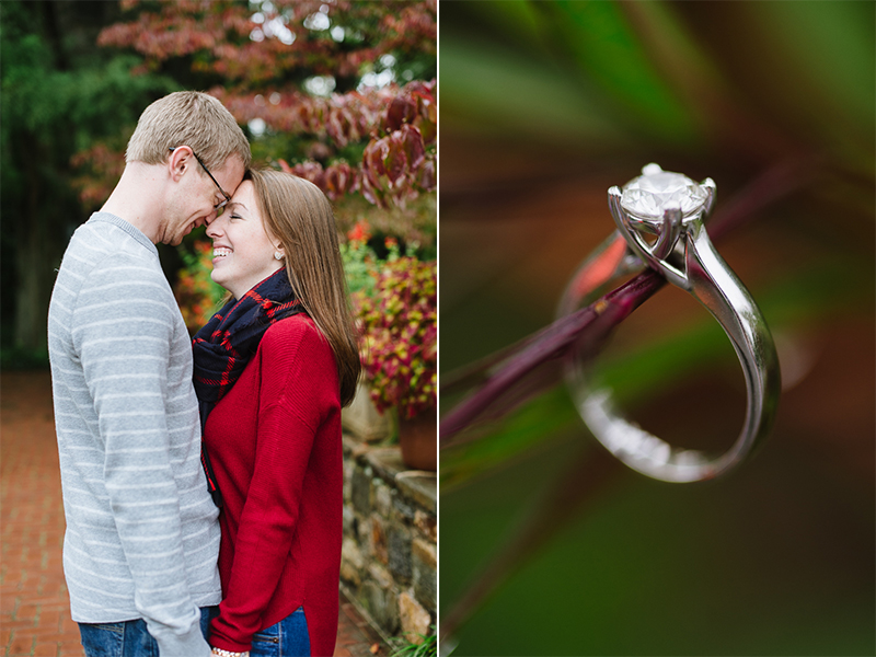 Rainy Day Engagement Pictures - Longwood Gardens Engagement Session