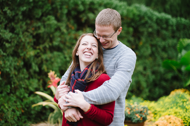 Rainy Day Engagement Pictures - Longwood Gardens Engagement Session