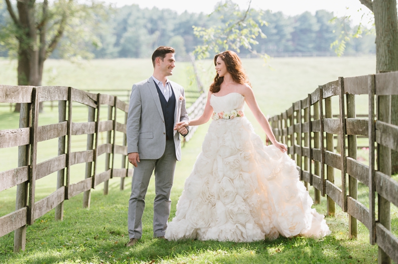 Romantic Farm Wedding Inspiration for Baltimore Bride Magazine | Elle Ellinghaus Designs + MyFlowerbox Events + Natalie Franke Photography