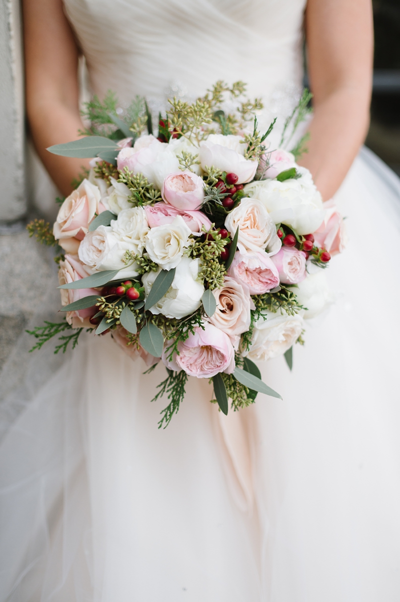 Elegant Winter Wedding Bouquet by Holly Chapple | Ashlee Virginia Events by Natalie Franke Photography