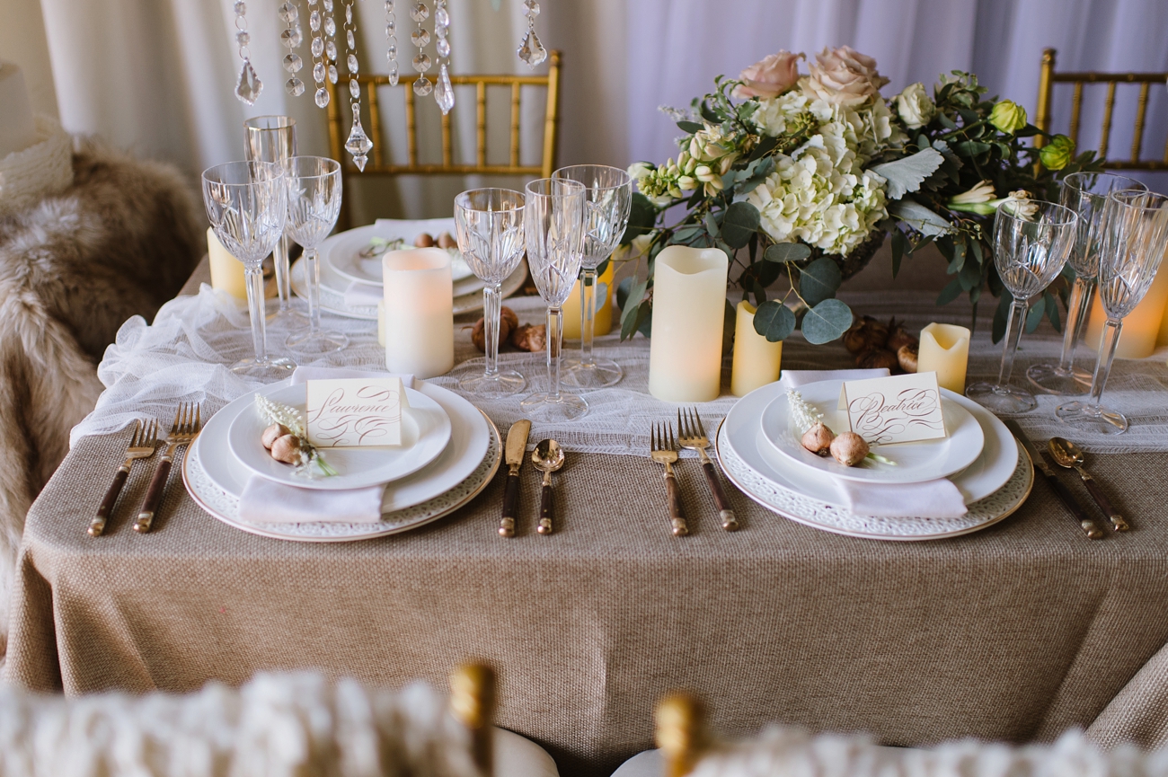 Winter Wedding Inspiration with Faux Fur, Sparkle, Chadeliers in Annapolis, Maryland | Natalie Franke Photography