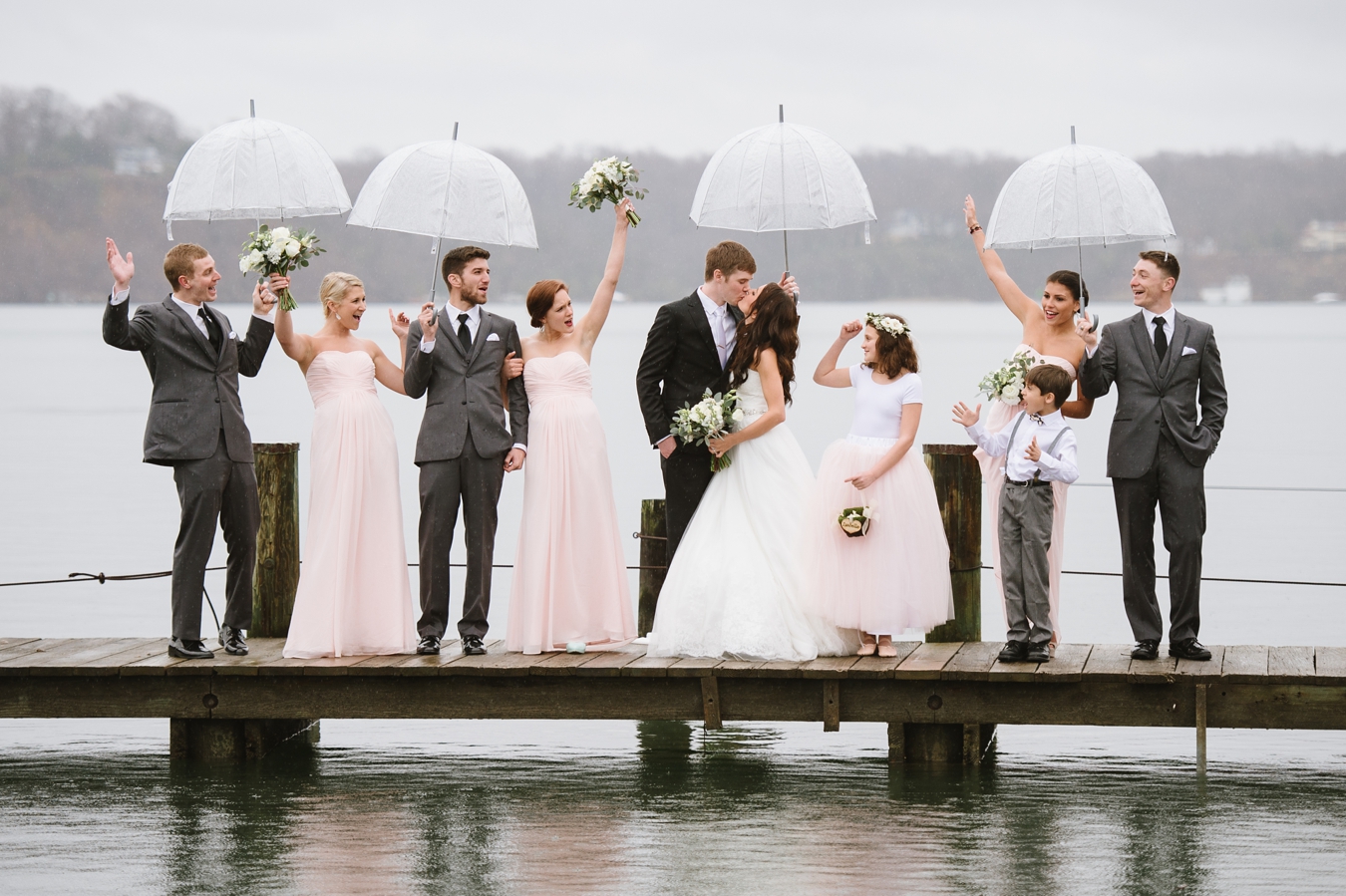 Rainy Day Umbrella Wedding Inspiration in Sherwood Forest, Maryland | Natalie Franke Photography