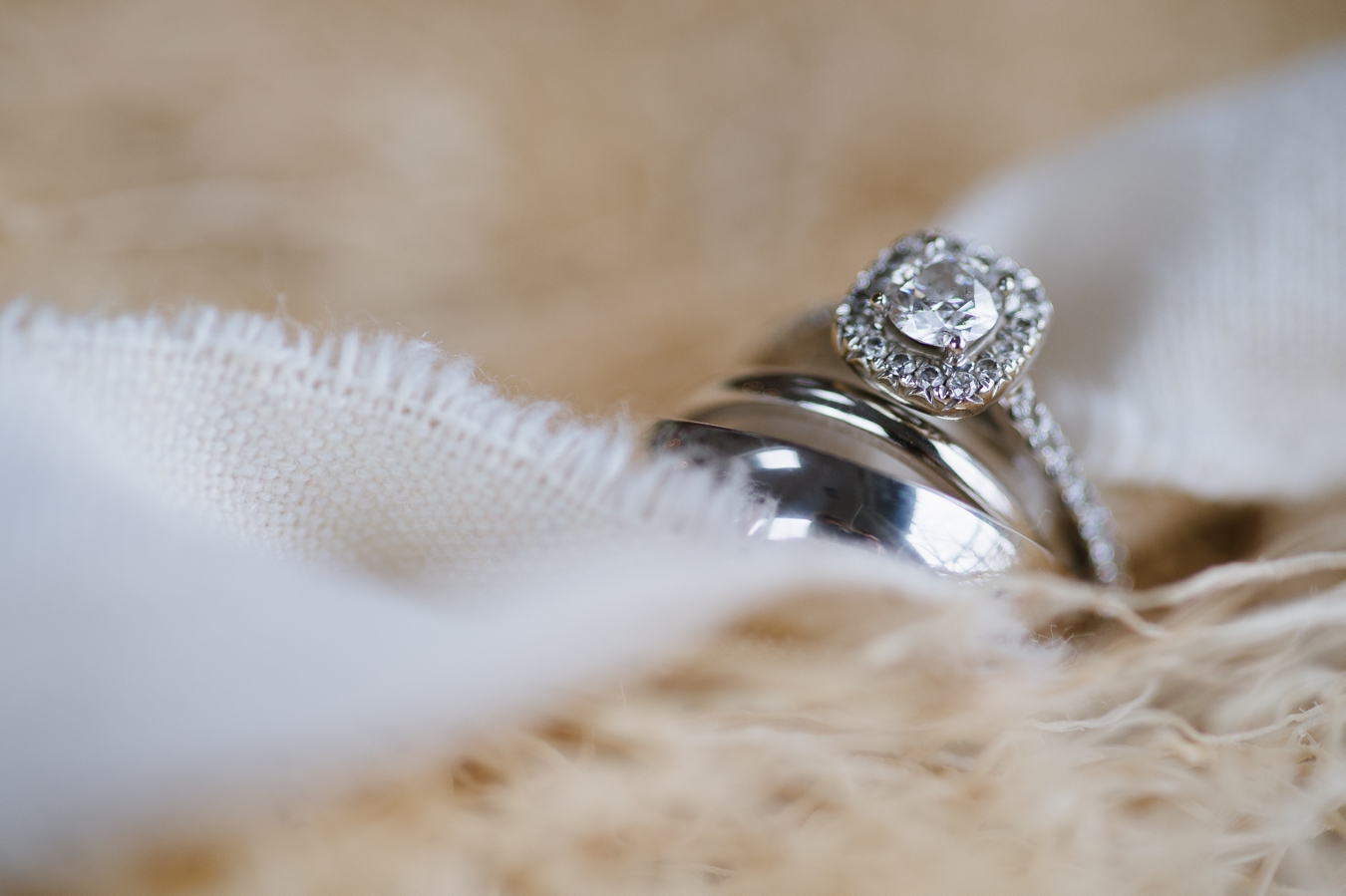 Gorgeous Diamond Halo Engagement Ring | Natalie Franke Photography