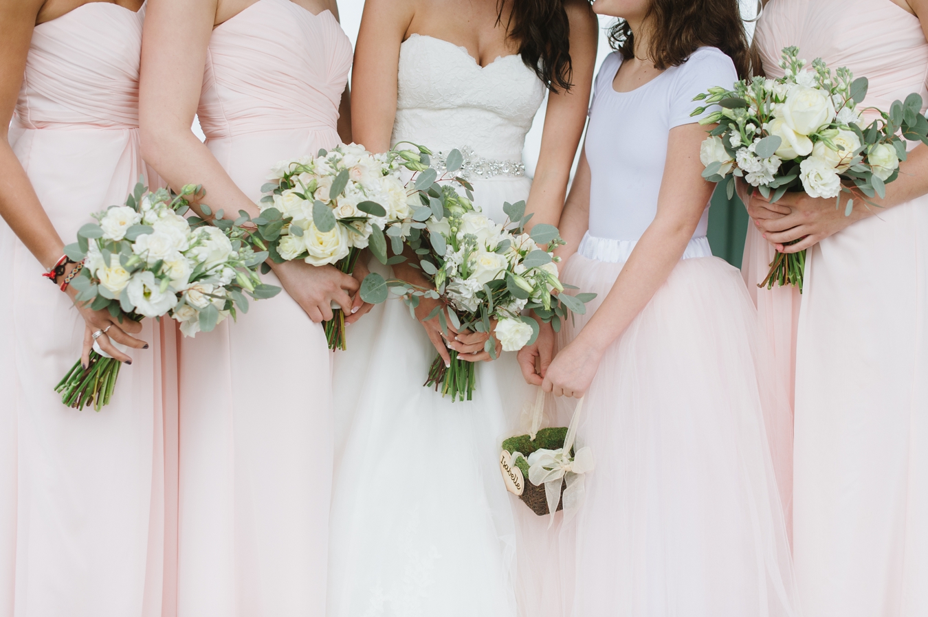 Rainy Day Sherwood Forest in Annapolis Wedding with Clear Umbrellas, Blush Bridesmaids Dresses, and Nautical Details | Natalie Franke Photography