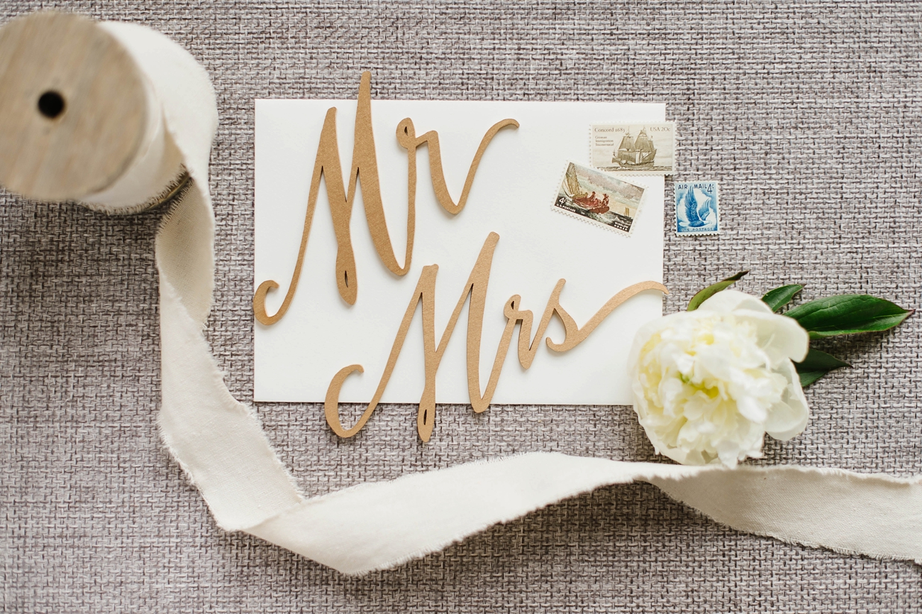 Mr. & Mrs. Signs by Laura Hooper Calligraphy | Chesapeake Bay Beach Club Wedding by Natalie Franke Photography