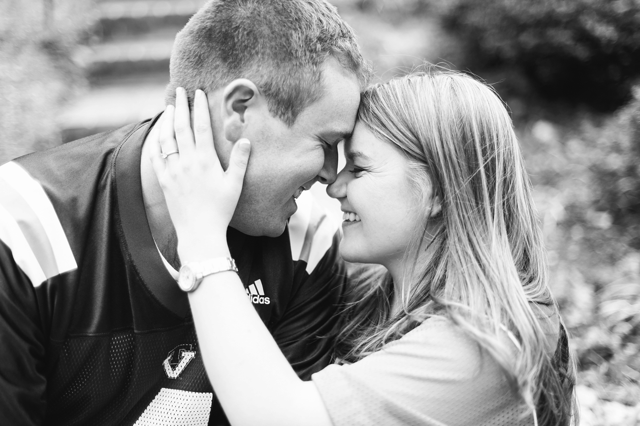 Virginia Tech + Annapolis Inspired Engagement Pictures in Football Jerseys and on the Dock | Natalie Franke