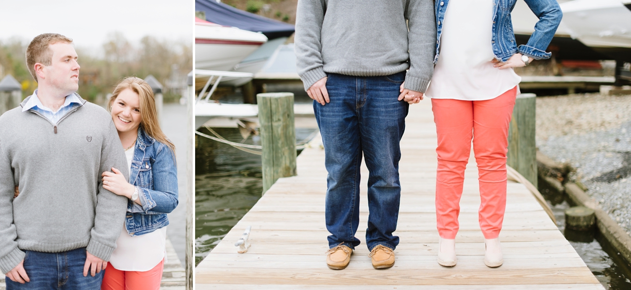 Virginia Tech + Annapolis Inspired Engagement Pictures in Football Jerseys and on the Dock | Natalie Franke