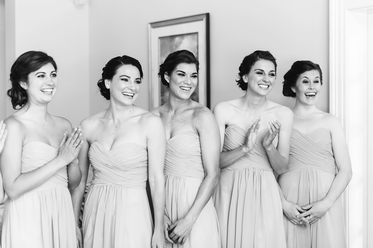 Bridesmaids Reaction to Seeing the Bride | Southern Wedding Inspiration by Natalie Franke Photography