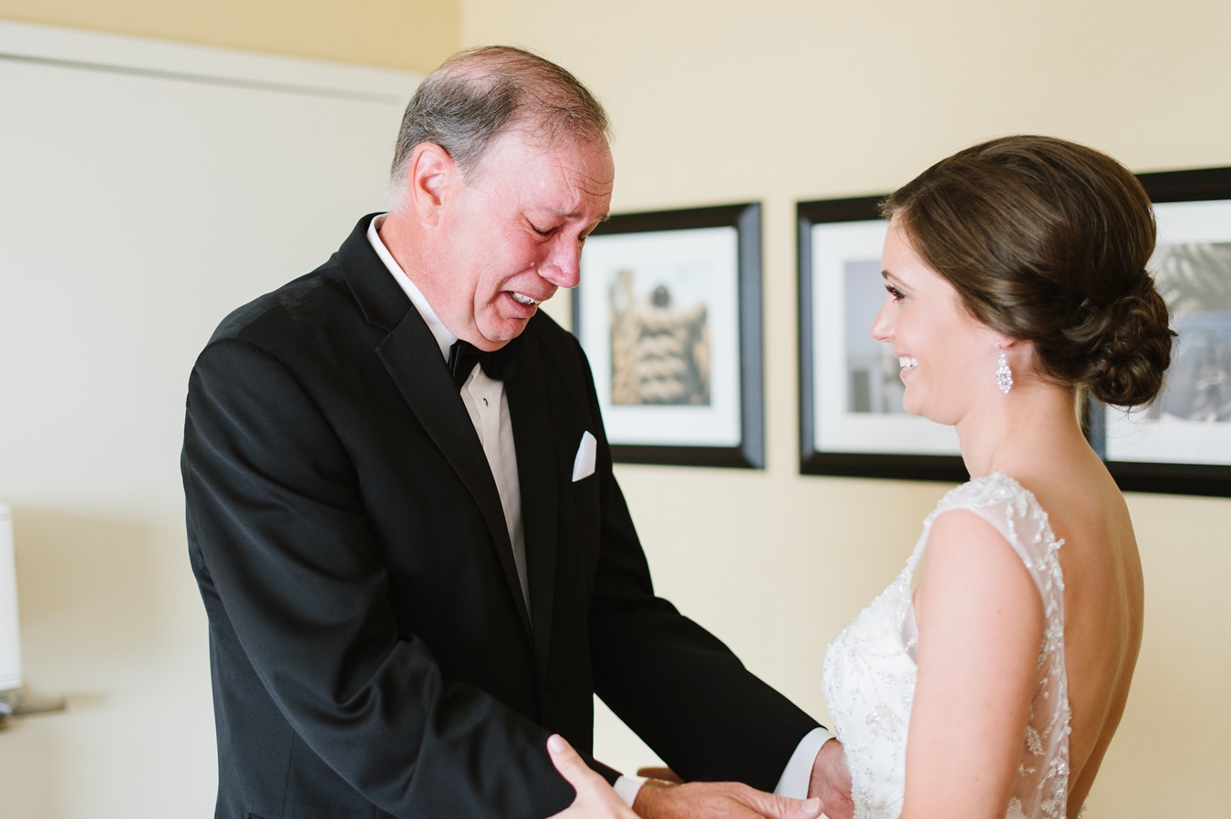 Emotional Father Daughter First Look Wedding Moment | Natalie Franke Photography