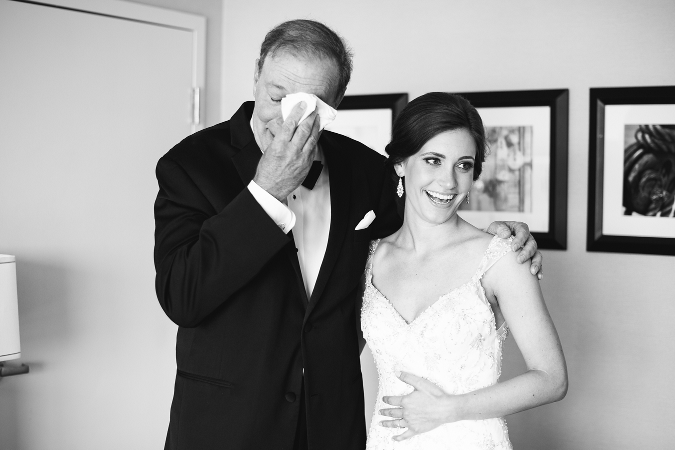 Emotional Father Daughter First Look Wedding Moment | Natalie Franke Photography