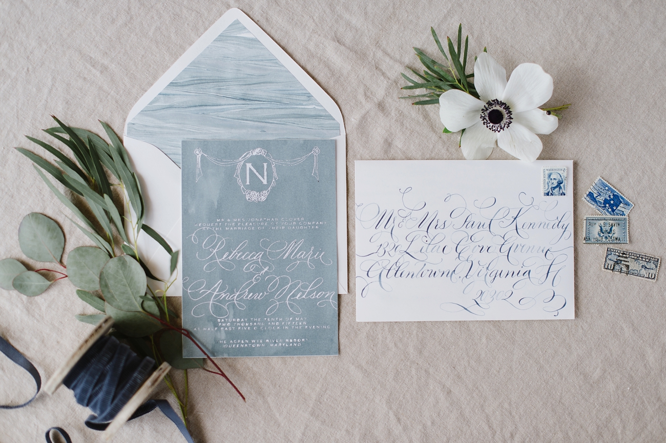 Romantic Garden Wedding Inspiration with Blue and Grey Details | Natalie Franke Photography as seen on Grey Likes Weddings 