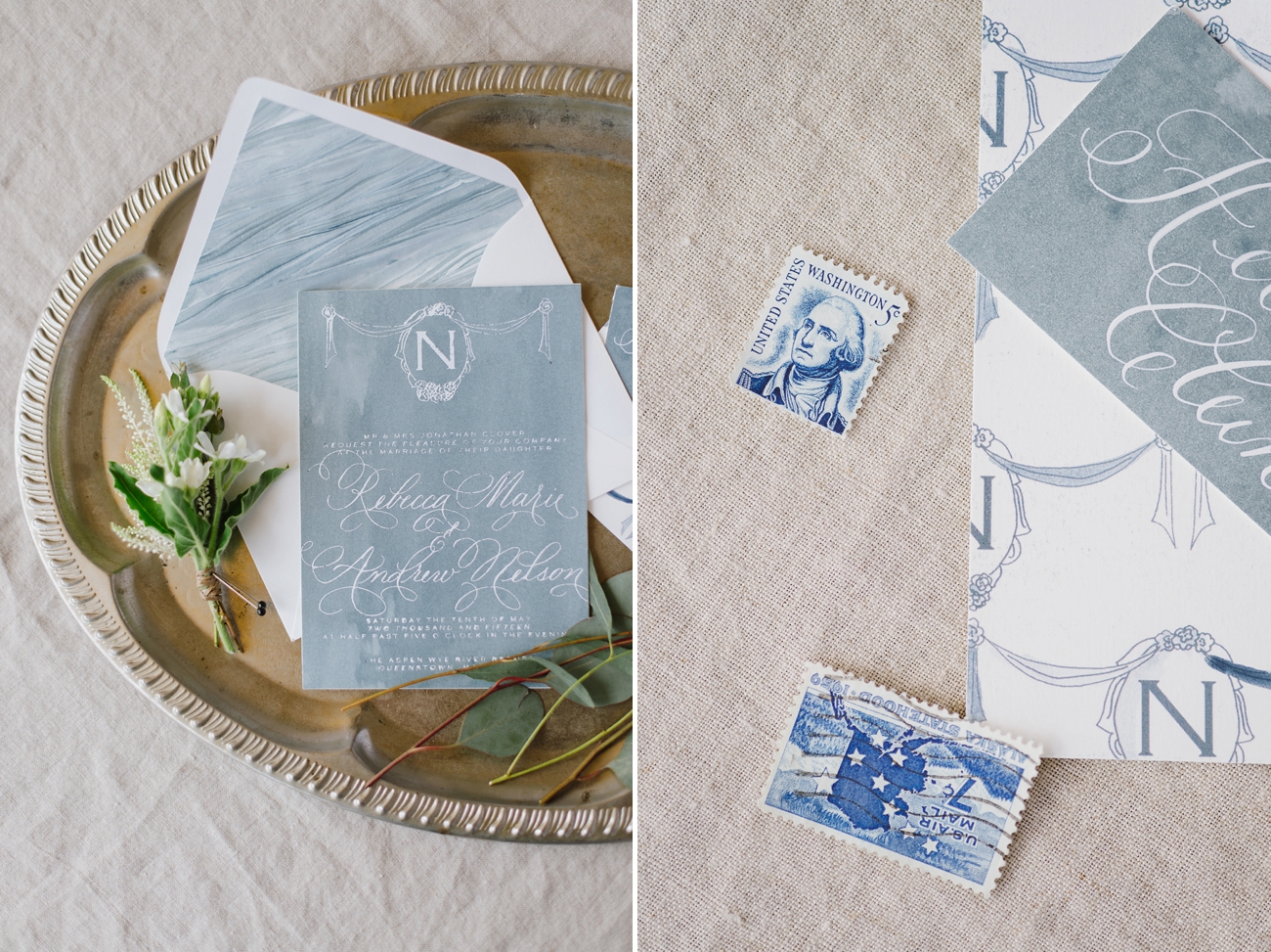 Romantic Garden Wedding Inspiration with Blue and Grey Details | Natalie Franke Photography as seen on Grey Likes Weddings 
