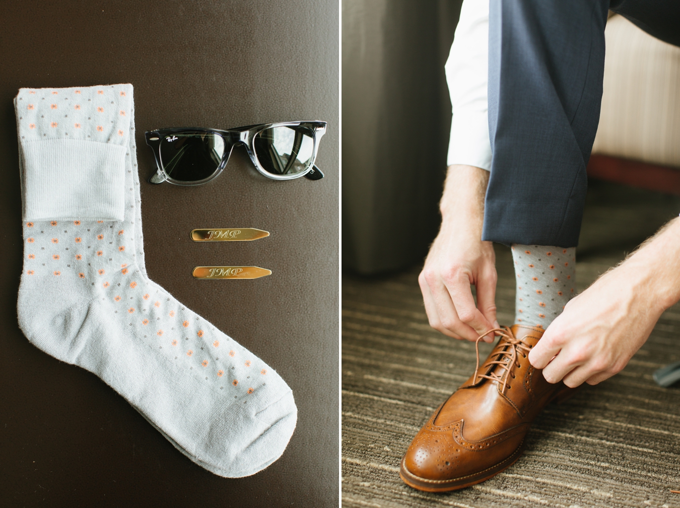 Groom's Details with Preppy Socks and Sunglasses