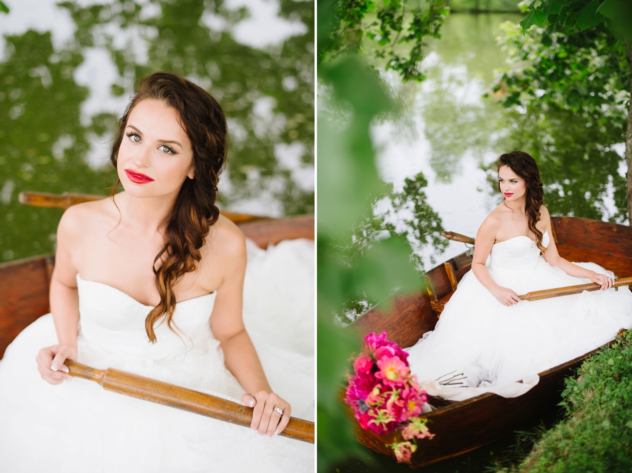 Vintage Hot Air Balloon Wedding Shoot with Magenta, Pomegranate, and Rose Red Tones