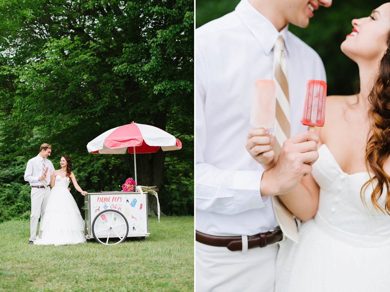 Vintage Hot Air Balloon Wedding Shoot with Magenta, Pomegranate, and Rose Red Tones