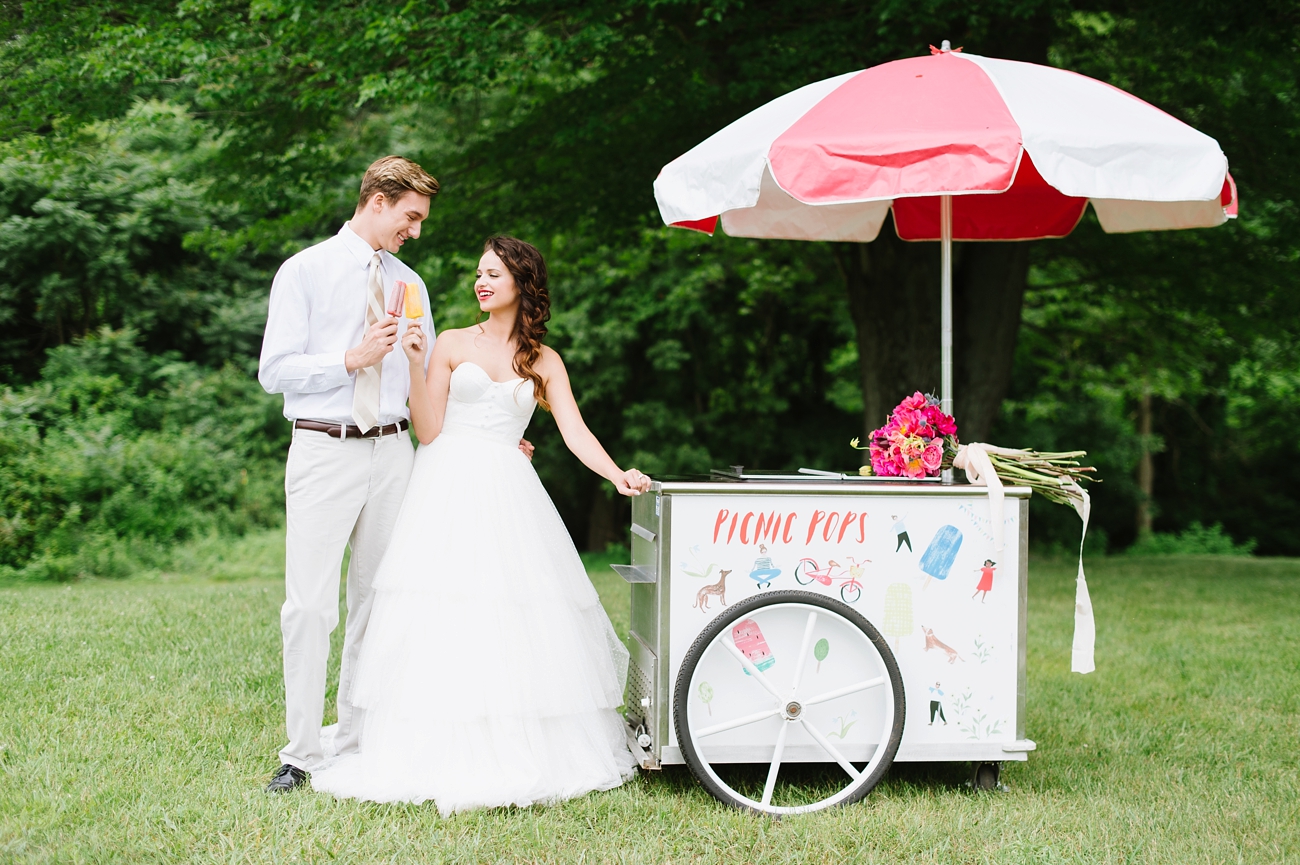 Vintage Hot Air Balloon Wedding Shoot with Magenta, Pomegranate, and Rose Red Tones