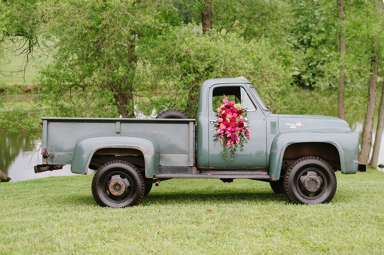 Vintage Hot Air Balloon Wedding Shoot with Magenta, Pomegranate, and Rose Red Tones