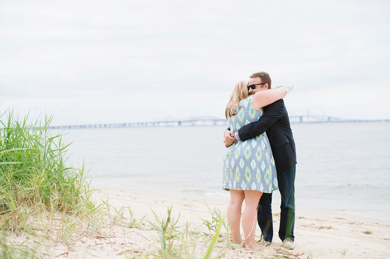 Surprise Proposal at Terrapin Beach Park on Maryland's Eastern Shore