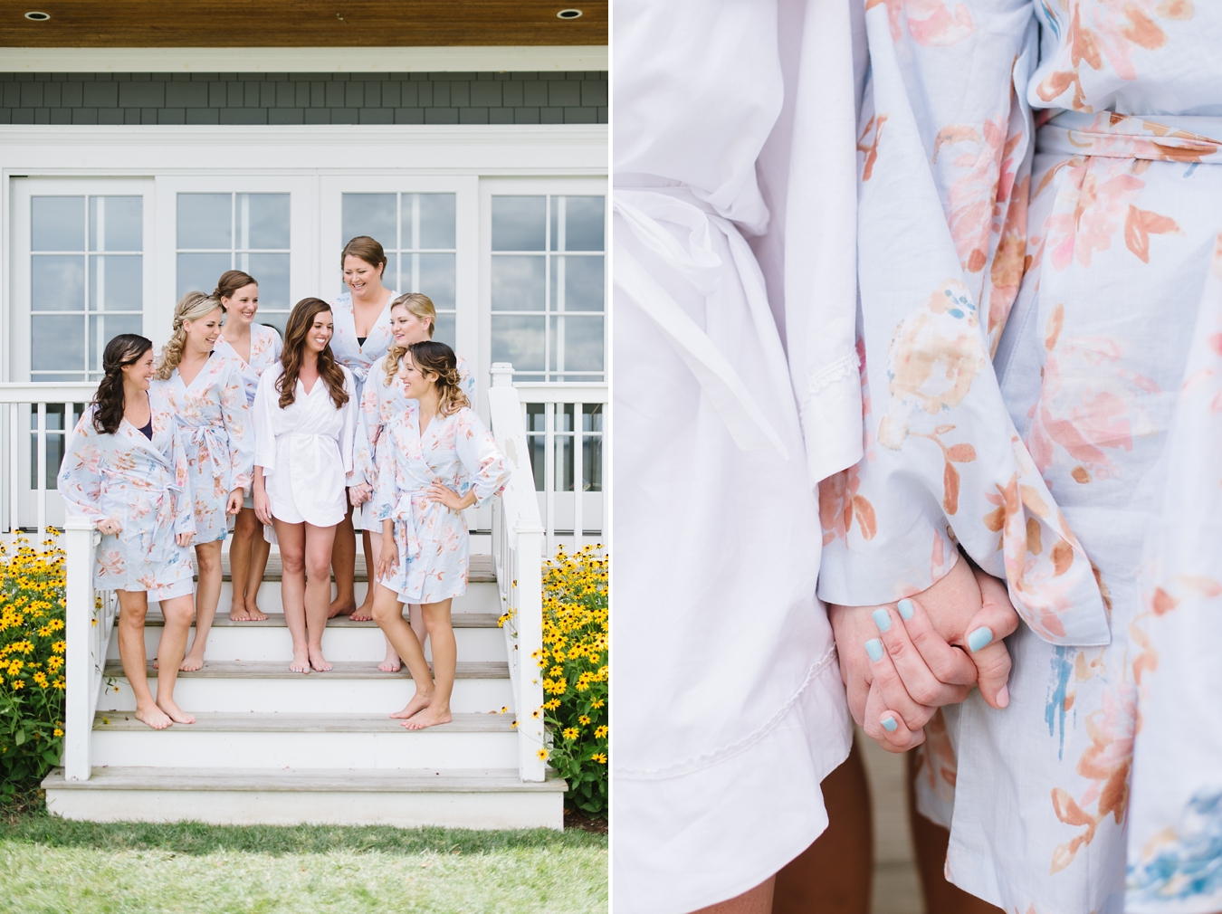 Light Blue Bridesmaids Robes | Natalie Franke Photography