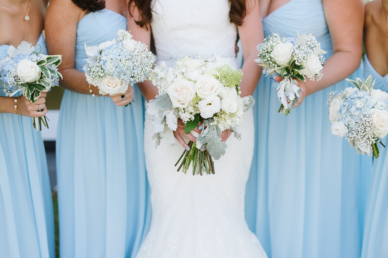 Blue Chiffon Bridesmaids Dresses | Natalie Franke