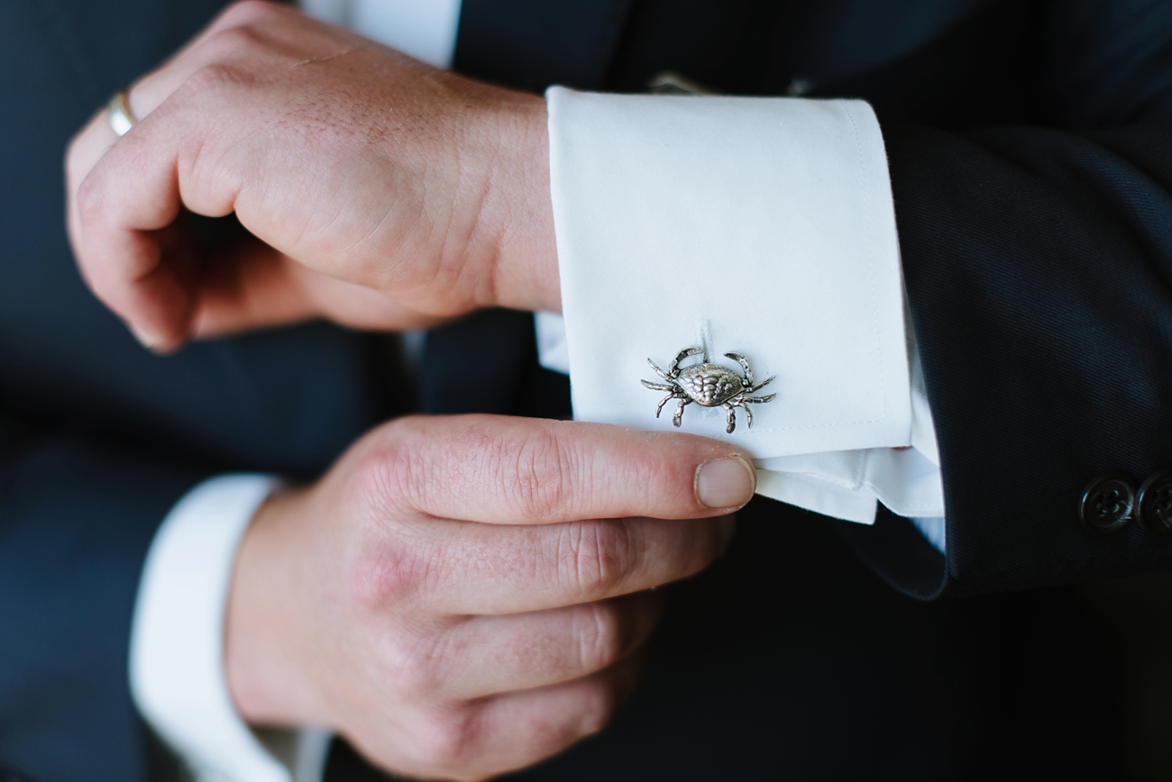 Maryland Crab Cufflinks for the Groom