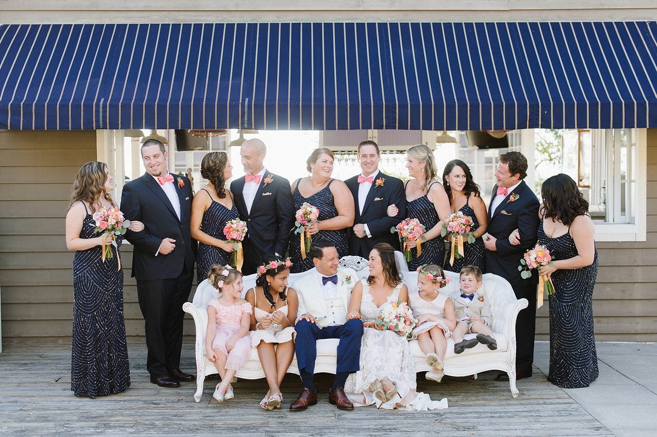 Elegant Nautical Wedding with Sequin Bridesmaids Dresses | Chesapeake Bay Beach Club