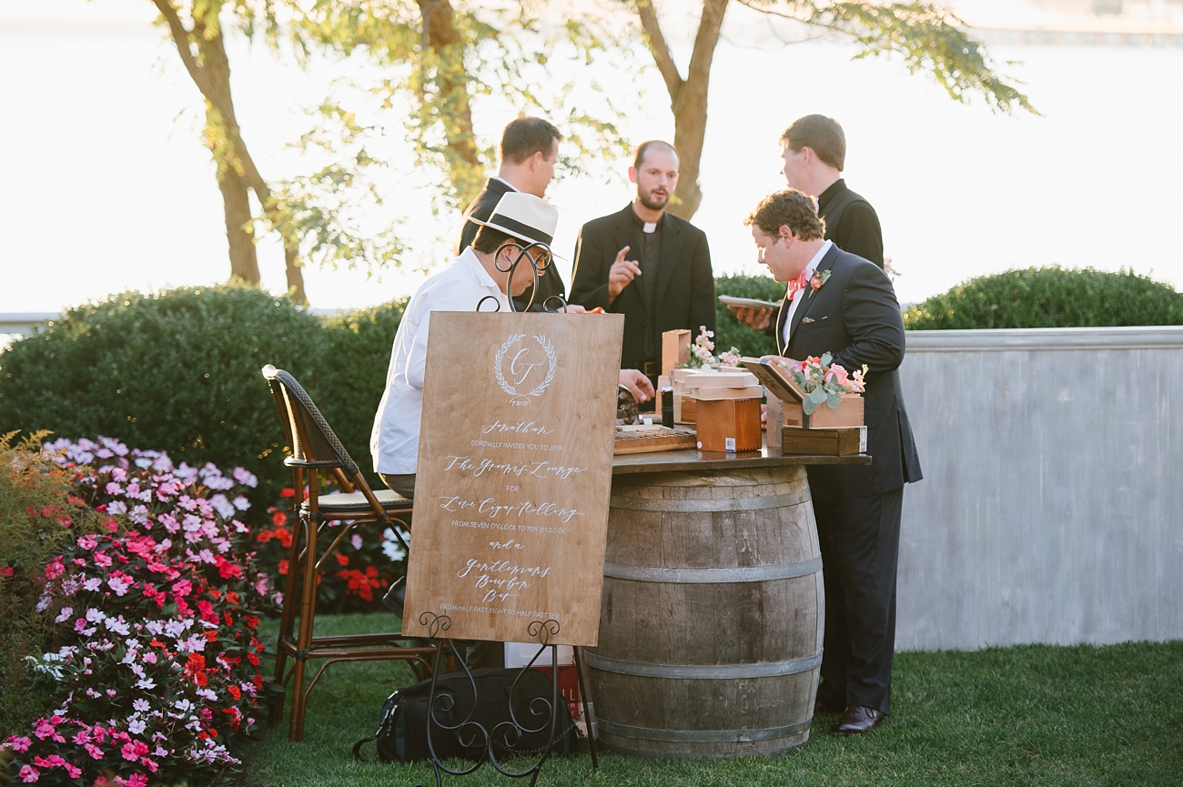 Cigar Rolling Station for an Elegant Bayside Wedding