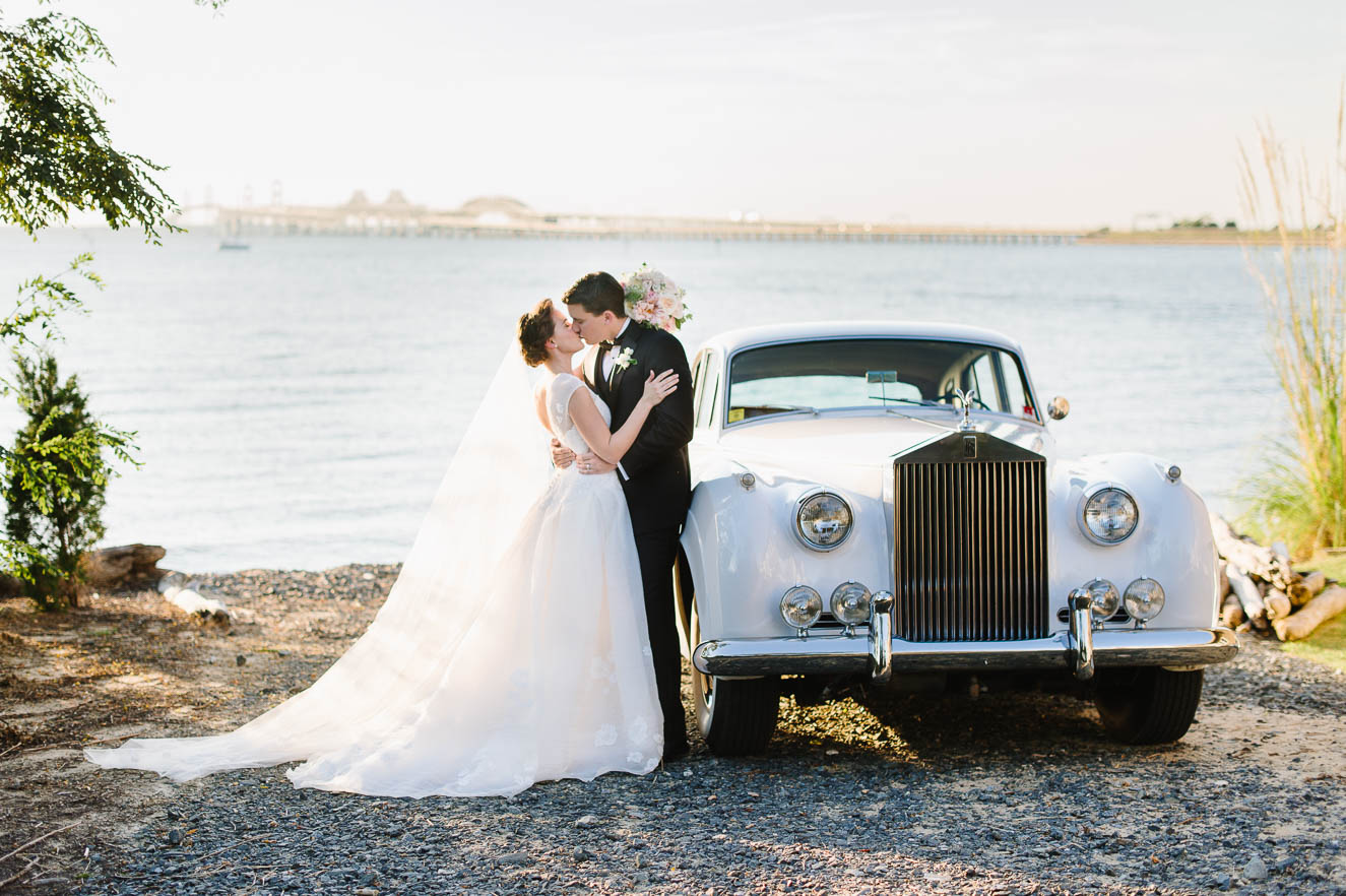 Vintage Rolls Royce Wedding Inspiration | Chesapeake Bay Beach Club