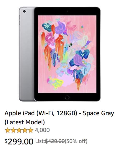 Apple iPad 128GB on sale for Amazon Prime Day